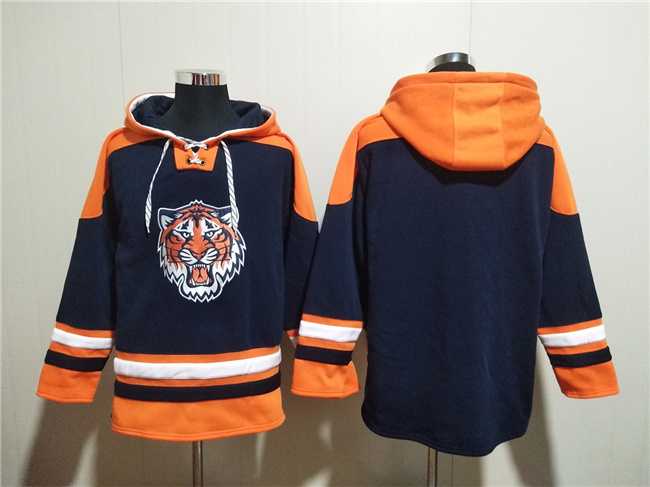 Men's Detroit Tigers Blank Navy Lace-Up Pullover Hoodie,We sell and wholesale Men's Detroit Tigers Blank Navy Lace-Up Pullover Hoodie on line form chian!